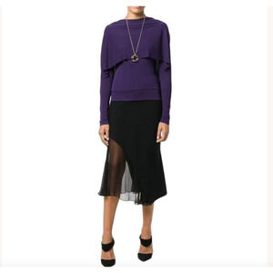 Roland Mouret purple draped top